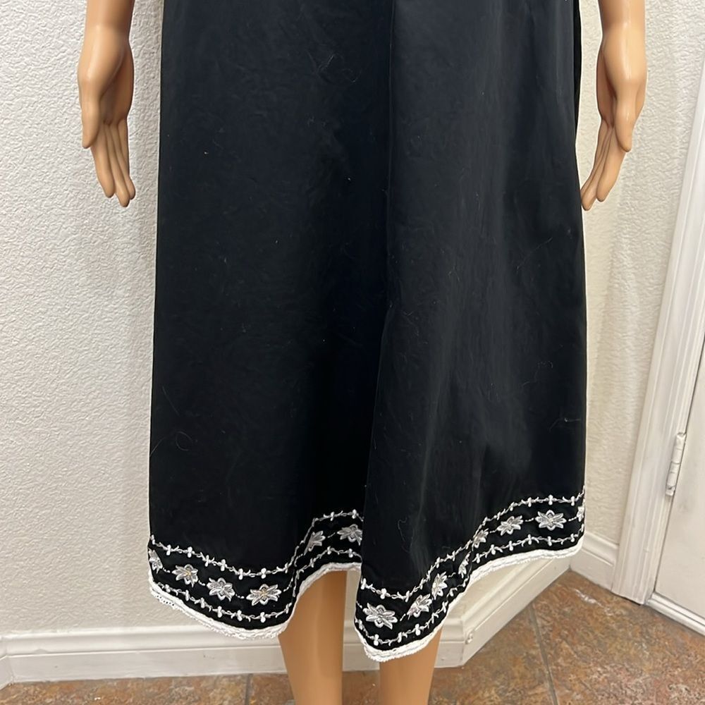 Dressbarn Woman Sz 18W Black White Floral Crotchet Lace Square Neck Sleeveless - Picture 5 of 12